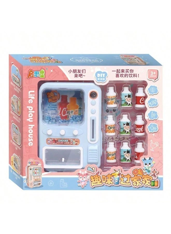 Generic Mini Vending Machine Play Set - 10pcs Beverage Dispenser and Fruit Toy Kit for Creative Dollhouse Play & Kids' Kitchen Accessories, Perfect for Ages 3 - Image 4